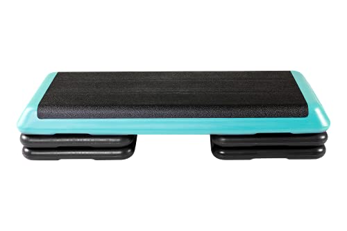 The Step (Made in USA) Original Aerobic Platform for Total Body Fitness – Health Club Size,Teal,F1010W, No DVD