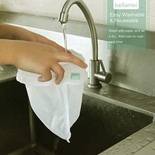 Load image into Gallery viewer, Bellamei Nut Milk Bag Reusable Food Strainer Nut Bags for Straining Almond/Soy Milk Greek Yogurt Professional for Cold Brew Coffee Tea Beer Celery Juice Fine Nylon Mesh(3 pack-8&quot;x12&quot;/10&quot;x12&quot;/13&quot;x13&quot;)
