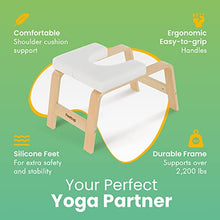 Load image into Gallery viewer, FeetUp - The Original Yoga Headstand Bench, Vegan Handstand Trainer Bench and Stand, Strength Training Inversion Equipment for Relaxation &amp; Strength, Includes App &amp; Starter Kit, Classic, White
