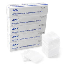 Load image into Gallery viewer, 1000pcs Cotton Gauze Pads 2x2, JMU 8-ply Woven Gauze Sponges, Cotton Filled Gauze Pads, Non-Sterile Surgical Sponges, Nonstick Dental Gauze Pads
