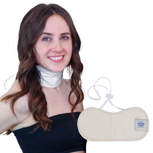 Castor Oil Pack for Thyroid by Queen of the Thrones - Less Mess, Reusable, Comfort Fit - Organic Cotton Flannel, Soft Ties & Naturopathic Doctor Designed (Castor Oil Sold Separately)
