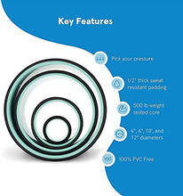 Load image into Gallery viewer, Chirp Wheel Foam Roller Set - Deep Muscle Relief, 4 Padded Foam Rollers: 12&quot;, 10&quot;, 6&quot; Deep Tissue, &amp; 4&quot; Focus Roller Wheel, Targeted Back Massage, Supports Back Pain Relief, Holds Up to 500 lbs - Mint
