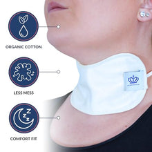 Load image into Gallery viewer, Castor Oil Pack for Thyroid by Queen of the Thrones - Less Mess, Reusable, Comfort Fit - Organic Cotton Flannel, Soft Ties &amp; Naturopathic Doctor Designed (Castor Oil Sold Separately)
