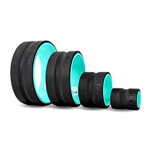 Load image into Gallery viewer, Chirp Wheel Foam Roller Set - Deep Muscle Relief, 4 Padded Foam Rollers: 12&quot;, 10&quot;, 6&quot; Deep Tissue, &amp; 4&quot; Focus Roller Wheel, Targeted Back Massage, Supports Back Pain Relief, Holds Up to 500 lbs - Mint
