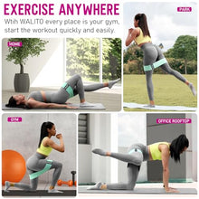 Load image into Gallery viewer, WALITO Resistance Bands for Legs and Butt, Fabric Exercise Loop Bands Yoga, Pilates, Rehab, Fitness and Home Workout, Strength Bands for Booty
