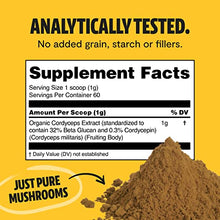 Load image into Gallery viewer, FreshCap Organic Cordyceps Mushroom Extract Powder Supplement - For Natural Energy, Exercise Performance &amp; Endurance - Vegan, Pure Fruiting Body Extract - Add to Coffee/Tea/Smoothies - 2.1 Ounce (60g)
